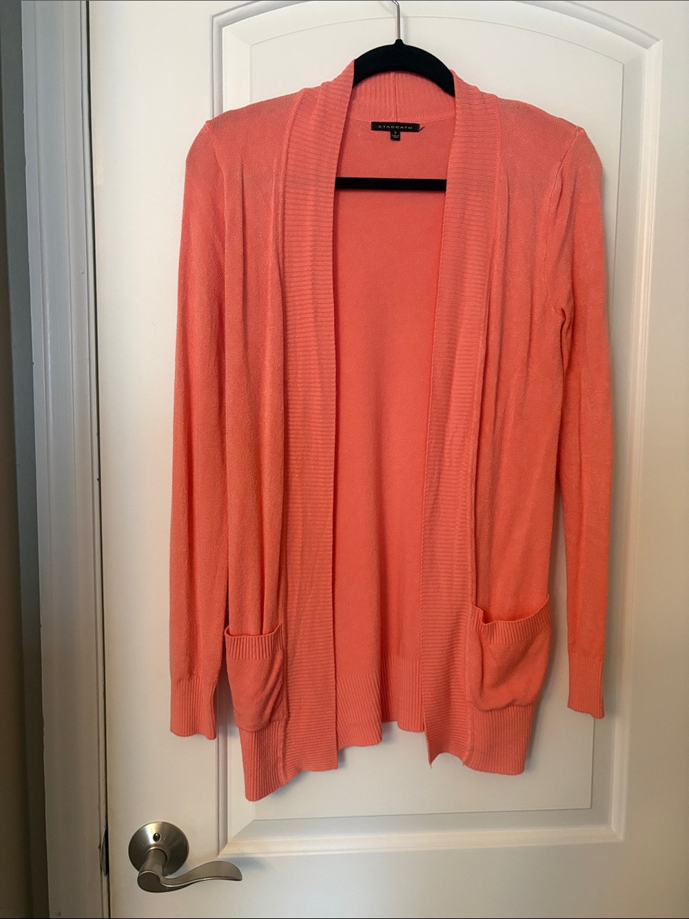 Staccato Coral Open-Front Cardigan